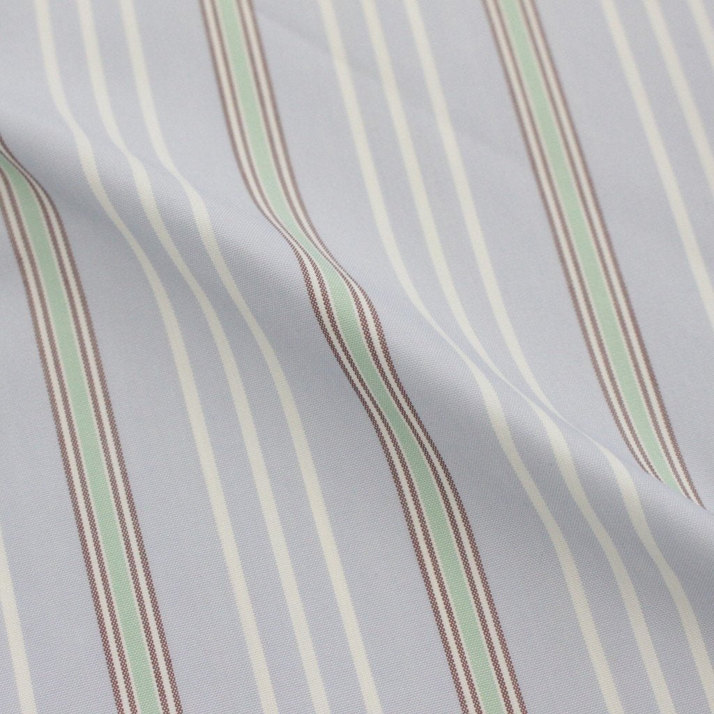 TECH BAND COLLAR SHIRT L/S STRIPE #SAX [BE-92022W]