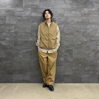 TECH BAND COLLAR SHIRTS L/S STRIPE #BEIGE [BE-92022W]
