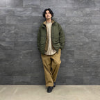 TECH BAND COLLAR SHIRTS L/S STRIPE #BEIGE [BE-92022W]