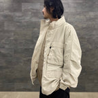 TECH BAND COLLAR SHIRTS L/S STRIPE #BEIGE [BE-92022W]