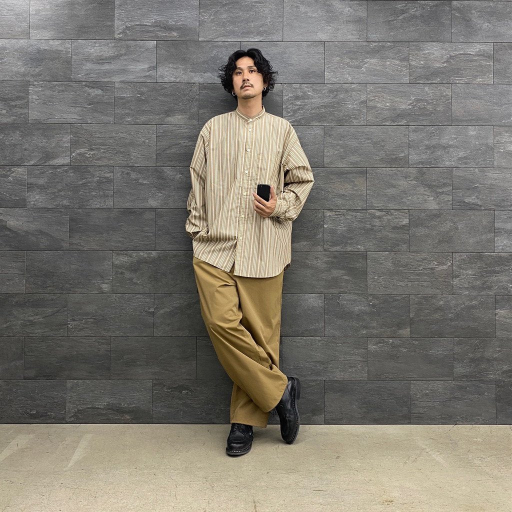 DAIWA PIER39 | ダイワピア39 TECH BAND COLLAR SHIRTS L/S STRIPE