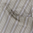 TECH BUTTON DOWN SHIRT L/S STRIPE #BEIGE [BE-89022W]