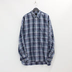 科技感常規領襯衫 L/S 格紋 #NAVY 格紋 [BE-85022W]