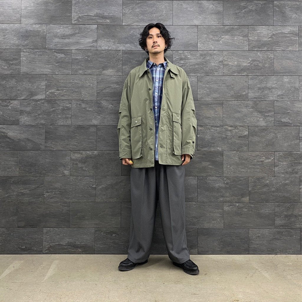 科技感常規領襯衫 L/S 格紋 #NAVY 格紋 [BE-85022W]