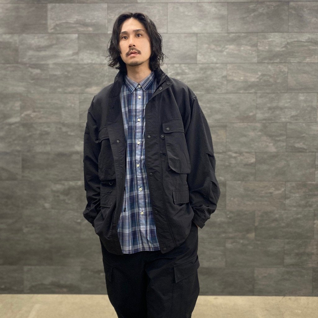 科技感常規領襯衫 L/S 格紋 #NAVY 格紋 [BE-85022W]