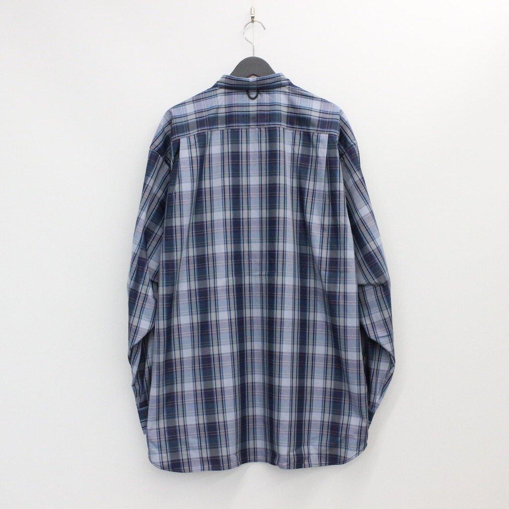 TECH REGULAR COLLAR SHIRTS L/S PLAIDS #NAVY CHECK [BE-85022W]