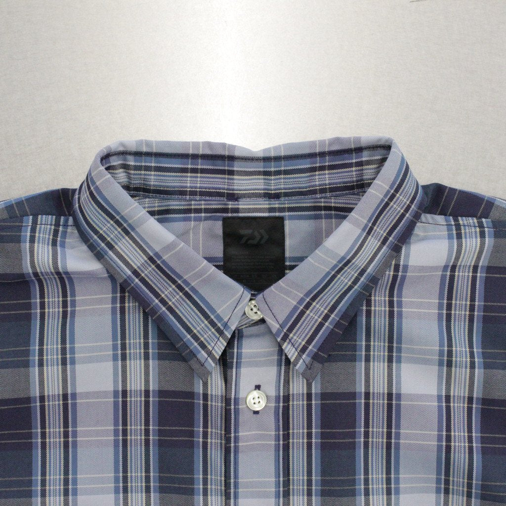 科技感常規領襯衫 L/S 格紋 #NAVY 格紋 [BE-85022W]