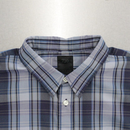 TECH REGULAR COLLAR SHIRTS L/S PLAIDS #NAVY CHECK [BE-85022W]