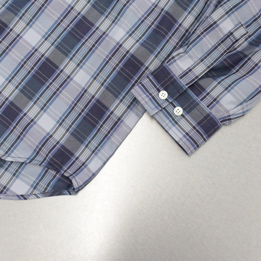 TECH REGULAR COLLAR SHIRT L/S PLAIDS #NAVY CHECK [BE-85022W]