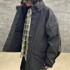 TECH REGULAR COLLAR SHIRTS L/S PLAIDS #GREEN CHECK [BE-85022W]