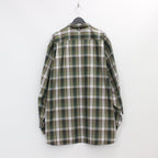 TECH REGULAR COLLAR SHIRTS L/S PLAIDS #GREEN CHECK [BE-85022W]