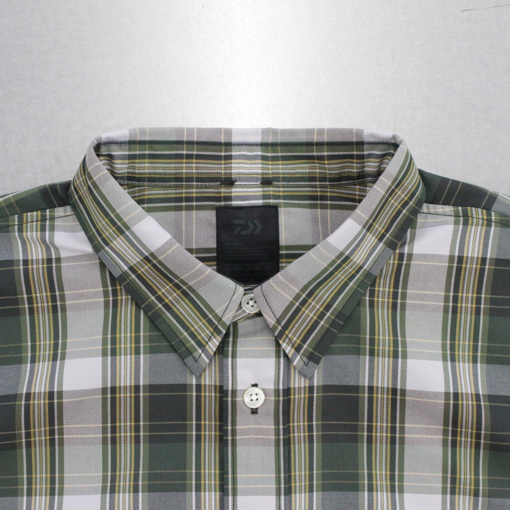 科技感常規領襯衫 L/S 格紋 #綠色格紋 [BE-85022W]