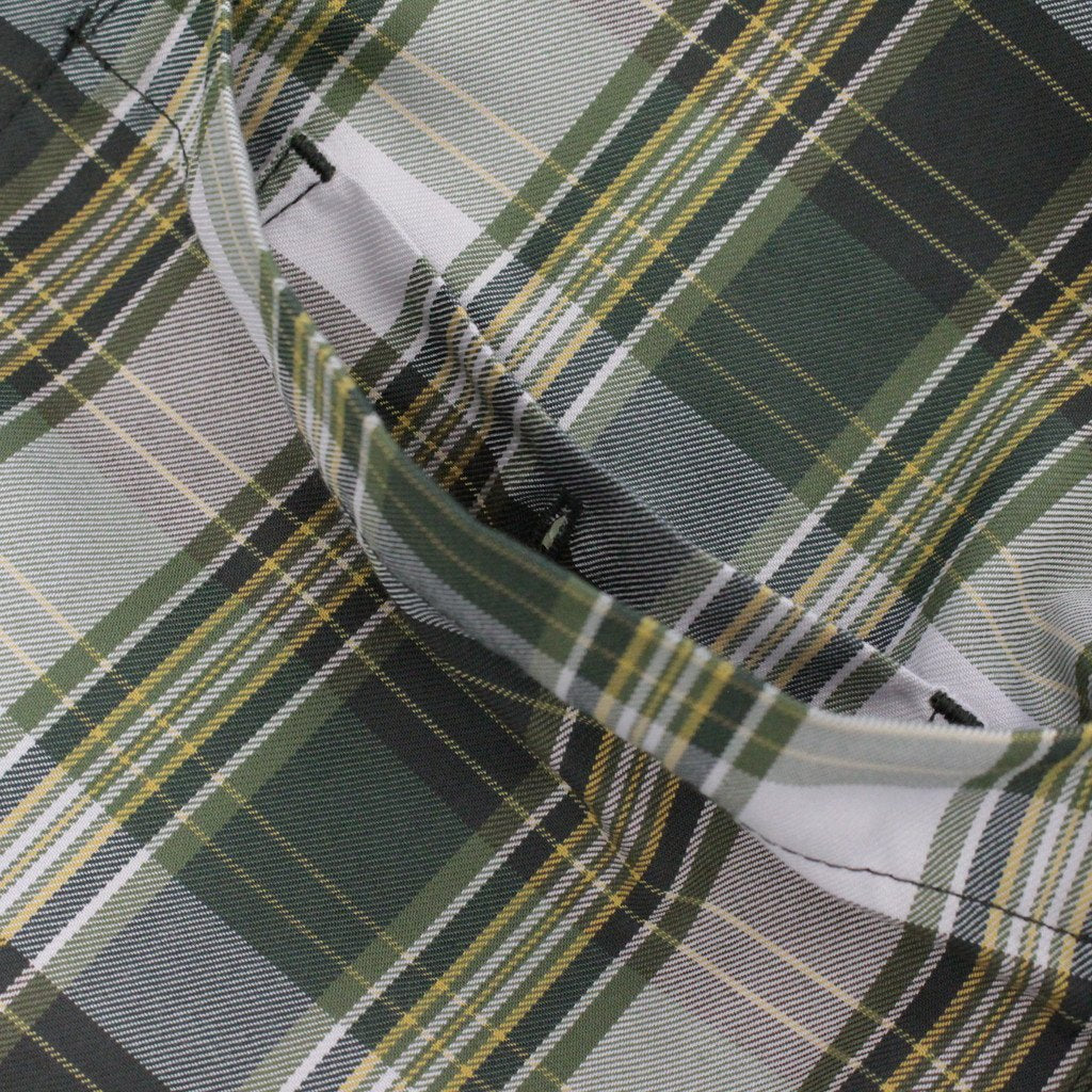 TECH REGULAR COLLAR SHIRTS L/S PLAIDS #GREEN CHECK [BE-85022W]