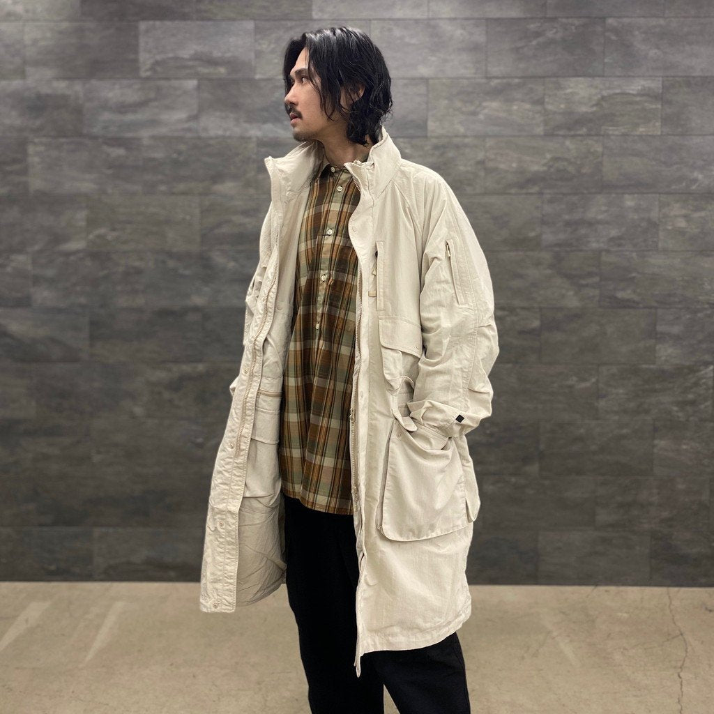 科技感常規領襯衫 L/S 格紋 #棕色格紋 [BE-85022W]