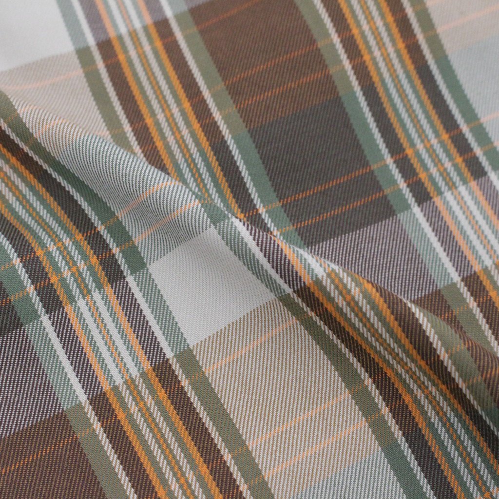 科技感常規領襯衫 L/S 格紋 #棕色格紋 [BE-85022W]