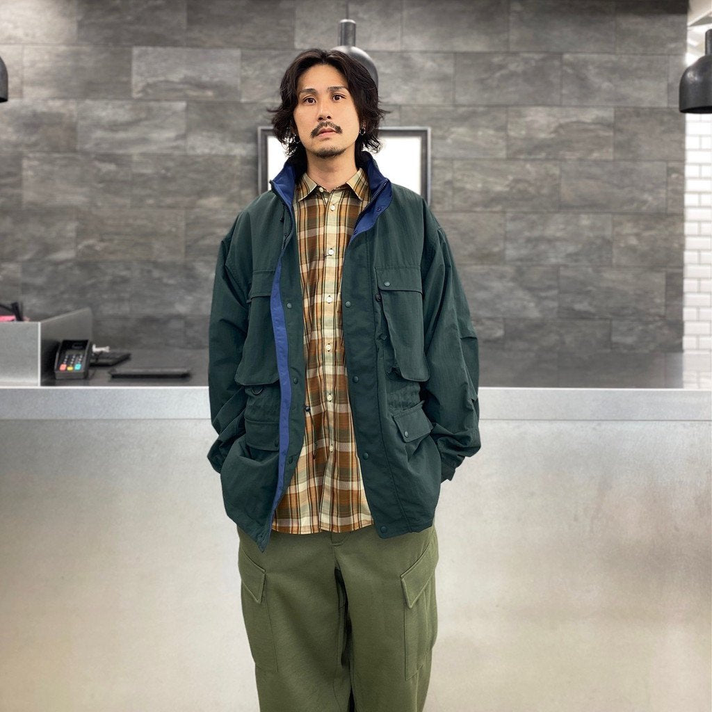 科技感常規領襯衫 L/S 格紋 #棕色格紋 [BE-85022W]