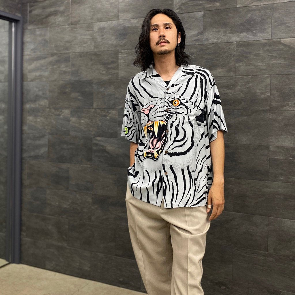 TIM LEHI | S/S HAWAIIAN SHIRT #GRAY [TIMLEHI-WM-HI32]