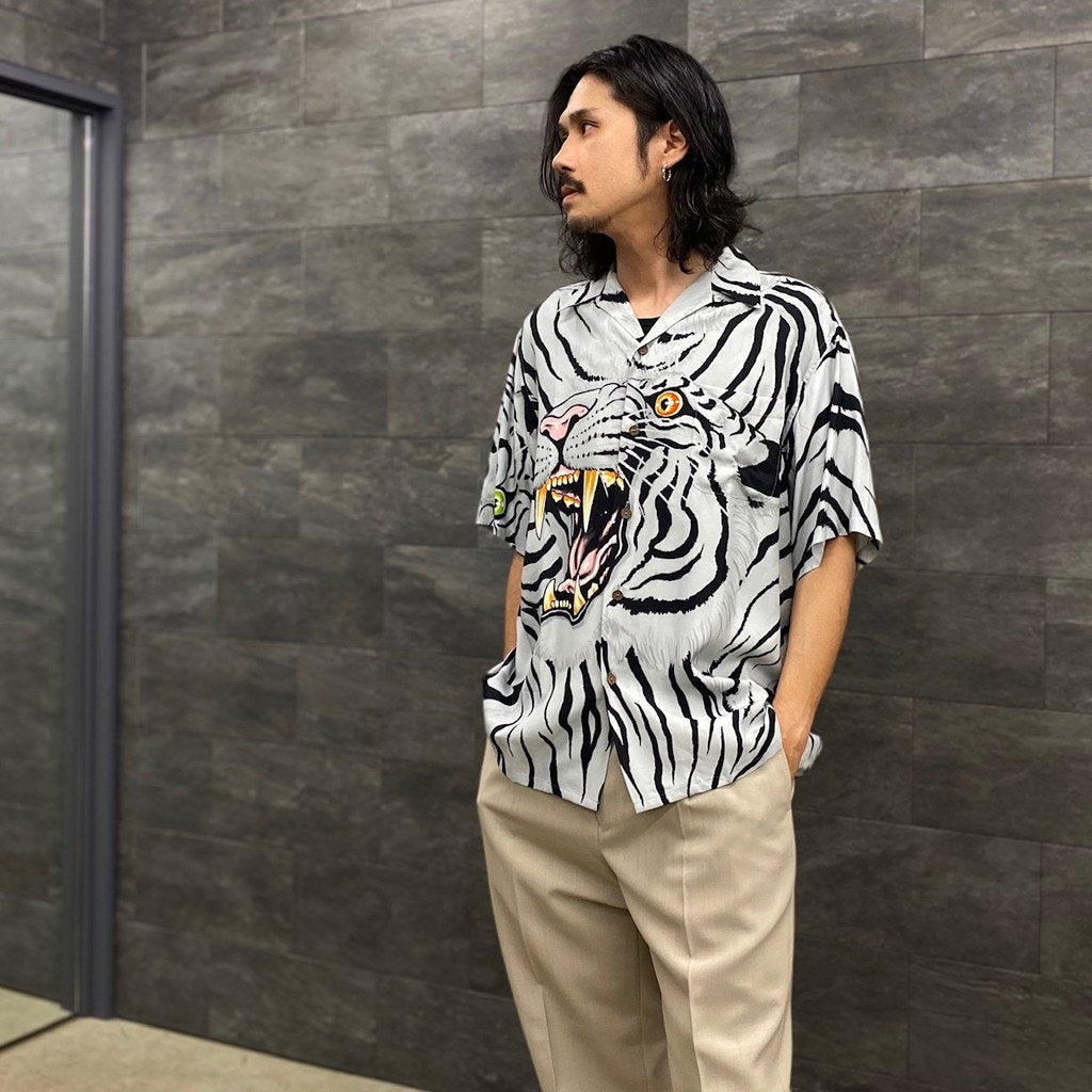 TIM LEHI | S/S HAWAIIAN SHIRT #GRAY [TIMLEHI-WM-HI32]