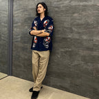56 TATTOO STUDIO | S/S HAWAIIAN SHIRT #NAVY [56TS-WM-HI08]