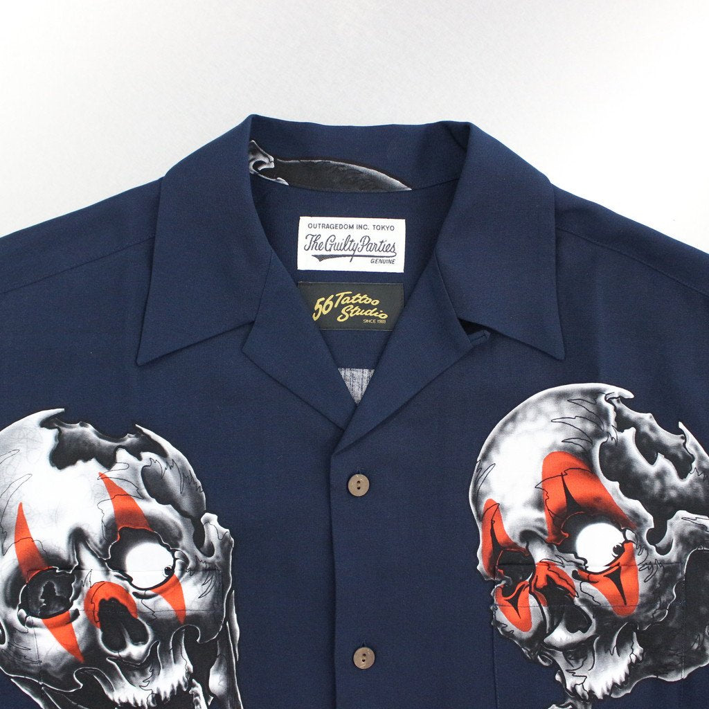 56 TATTOO STUDIO | S/S HAWAIIAN SHIRT #NAVY [56TS-WM-HI08]