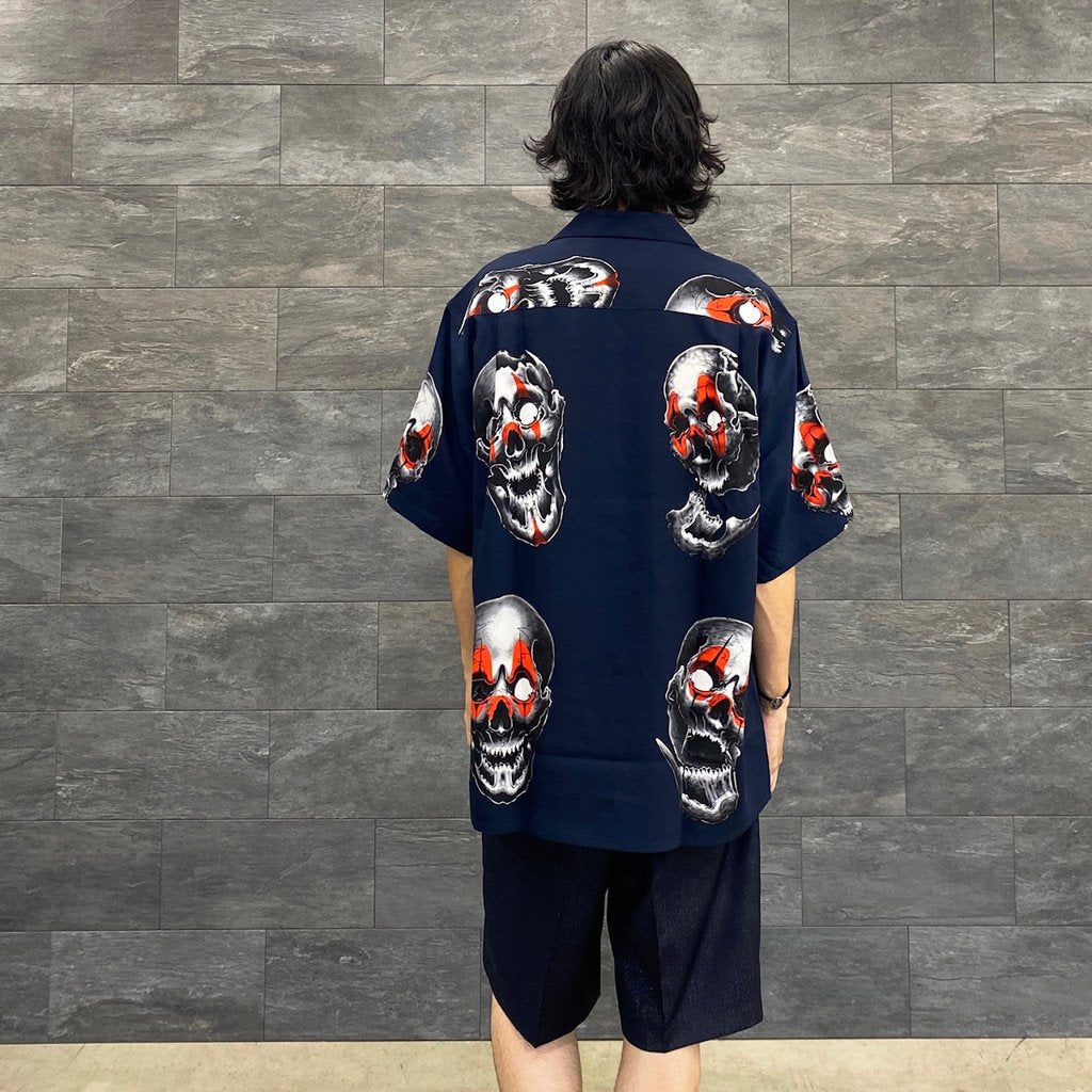 56 TATTOO STUDIO | S/S HAWAIIAN SHIRT #NAVY [56TS-WM-HI08]