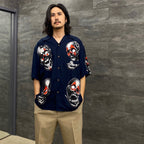 56 TATTOO STUDIO | S/S HAWAIIAN SHIRT #NAVY [56TS-WM-HI08]
