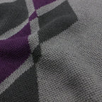 ARGYLE ITALIAN KNIT CARDIGAN #CHARCOAL [22AW-FS-17]