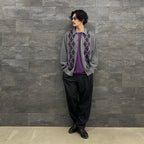 ARGYLE ITALIAN KNIT CARDIGAN #CHARCOAL [22AW-FS-17]