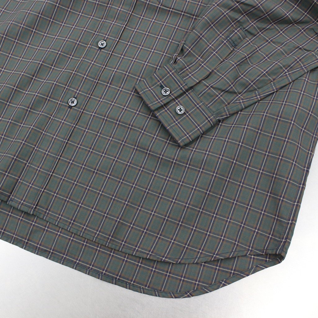 TECH BUTTON DOWN SHIRT L/S TARTAN PLAIDS #GREEN [BE-88022W]