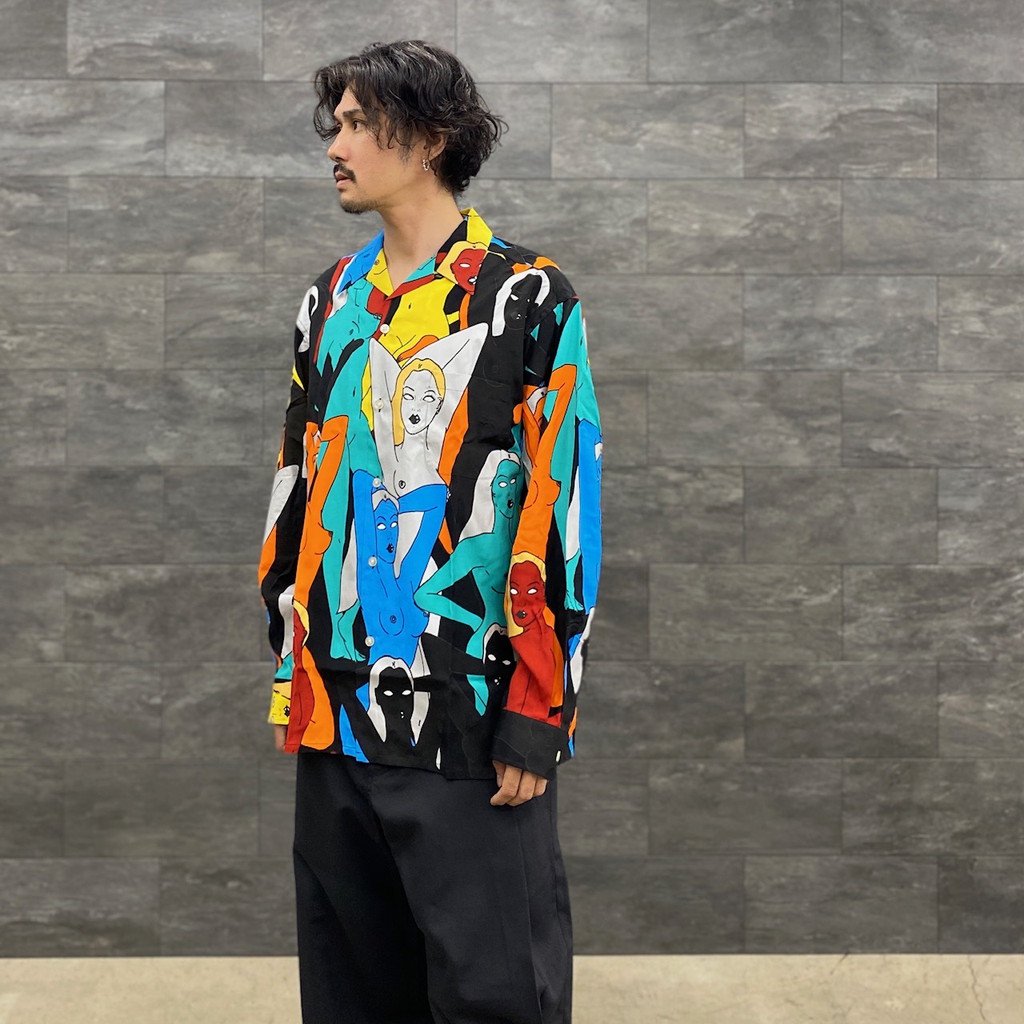 HAWAIIAN SHIRT L/S -TYPE 1- #BLACK [22FWE-WMS-HI02]