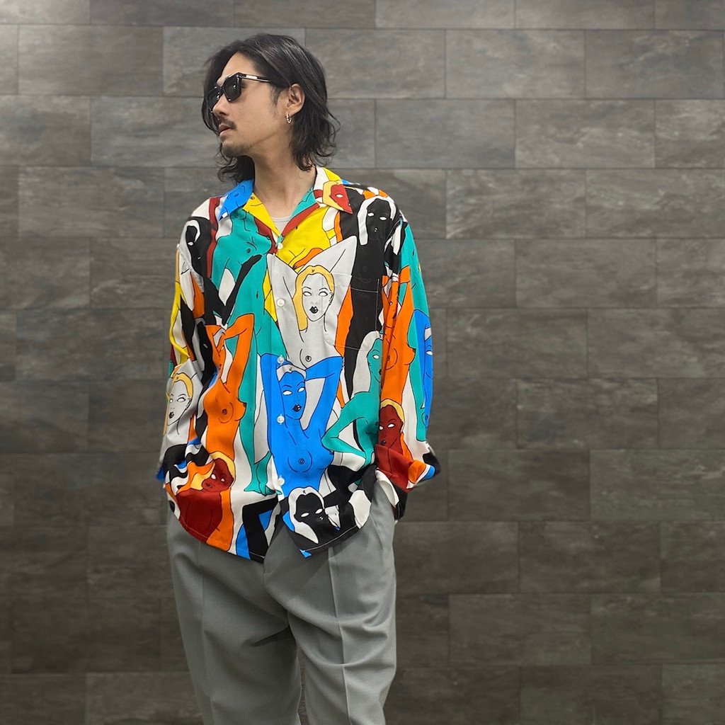 HAWAIIAN SHIRT L/S -TYPE 1- #WHITE [22FWE-WMS-HI02]