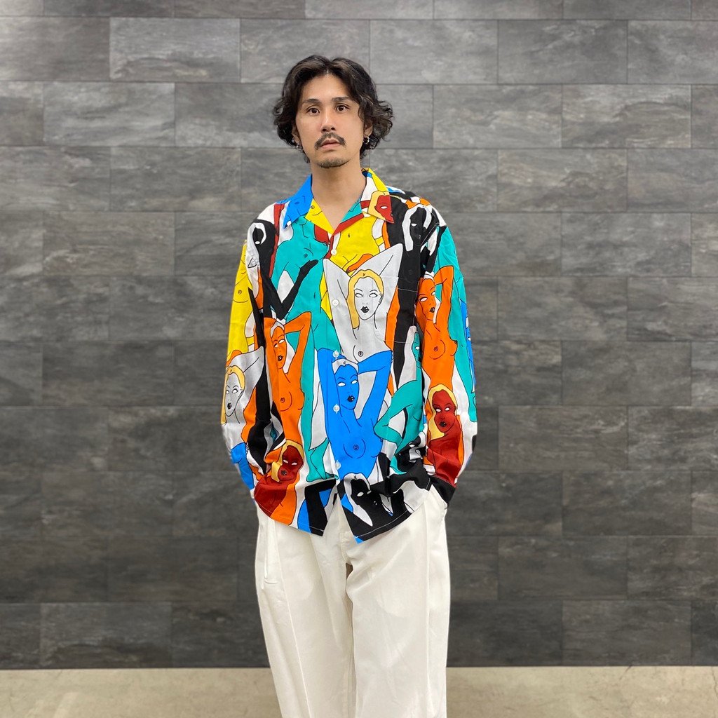 HAWAIIAN SHIRT L/S -TYPE 1- #WHITE [22FWE-WMS-HI02]