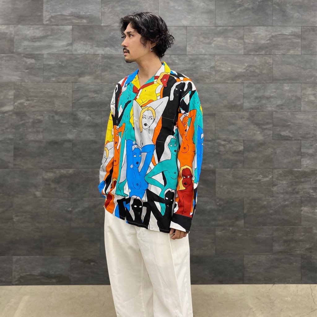 HAWAIIAN SHIRT L/S -TYPE 1- #WHITE [22FWE-WMS-HI02]
