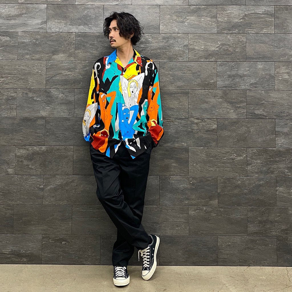 HAWAIIAN SHIRT L/S -TYPE 1- #WHITE [22FWE-WMS-HI02]