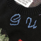 JACQUARD SWEATER #BLACK [22FWE-WMK-KN01]