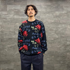 JACQUARD SWEATER #BLACK [22FWE-WMK-KN01]