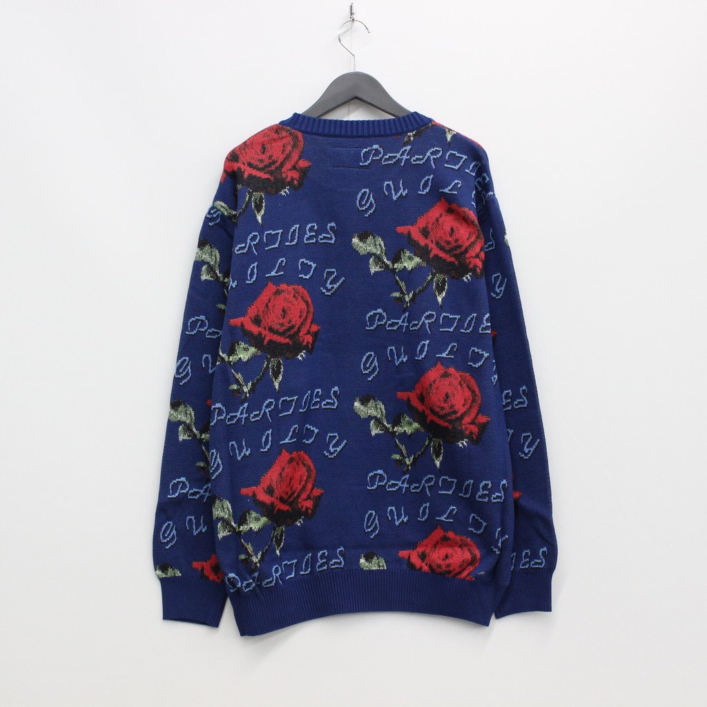 JACQUARD SWEATER #NAVY [22FWE-WMK-KN01]