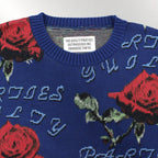 JACQUARD SWEATER #NAVY [22FWE-WMK-KN01]