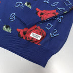 JACQUARD SWEATER #NAVY [22FWE-WMK-KN01]