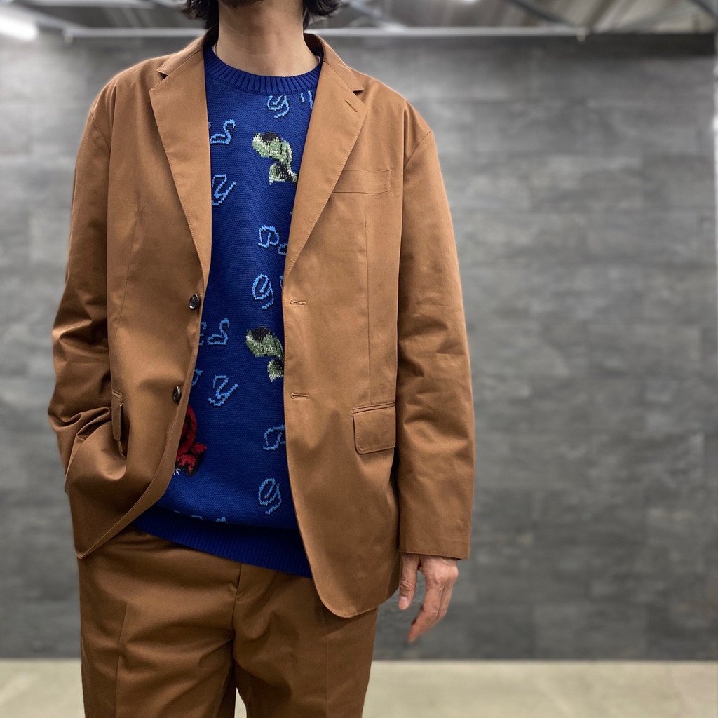 JACQUARD SWEATER #NAVY [22FWE-WMK-KN01]