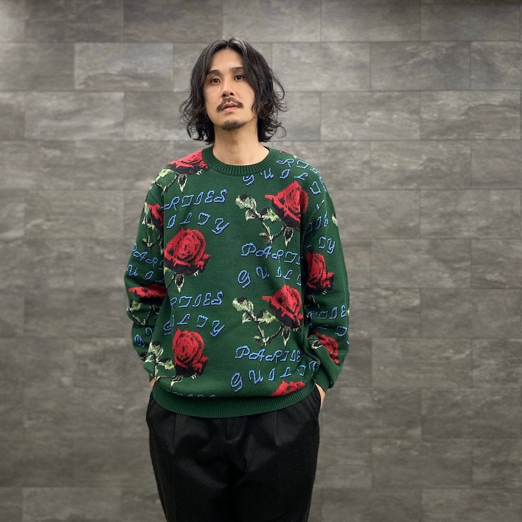 JACQUARD SWEATER #GREEN [22FWE-WMK-KN01]