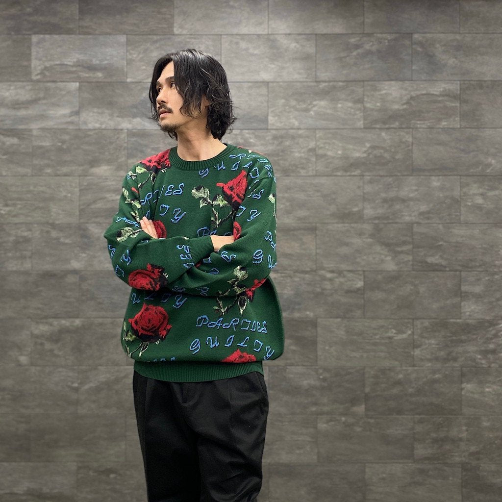 JACQUARD SWEATER #GREEN [22FWE-WMK-KN01]