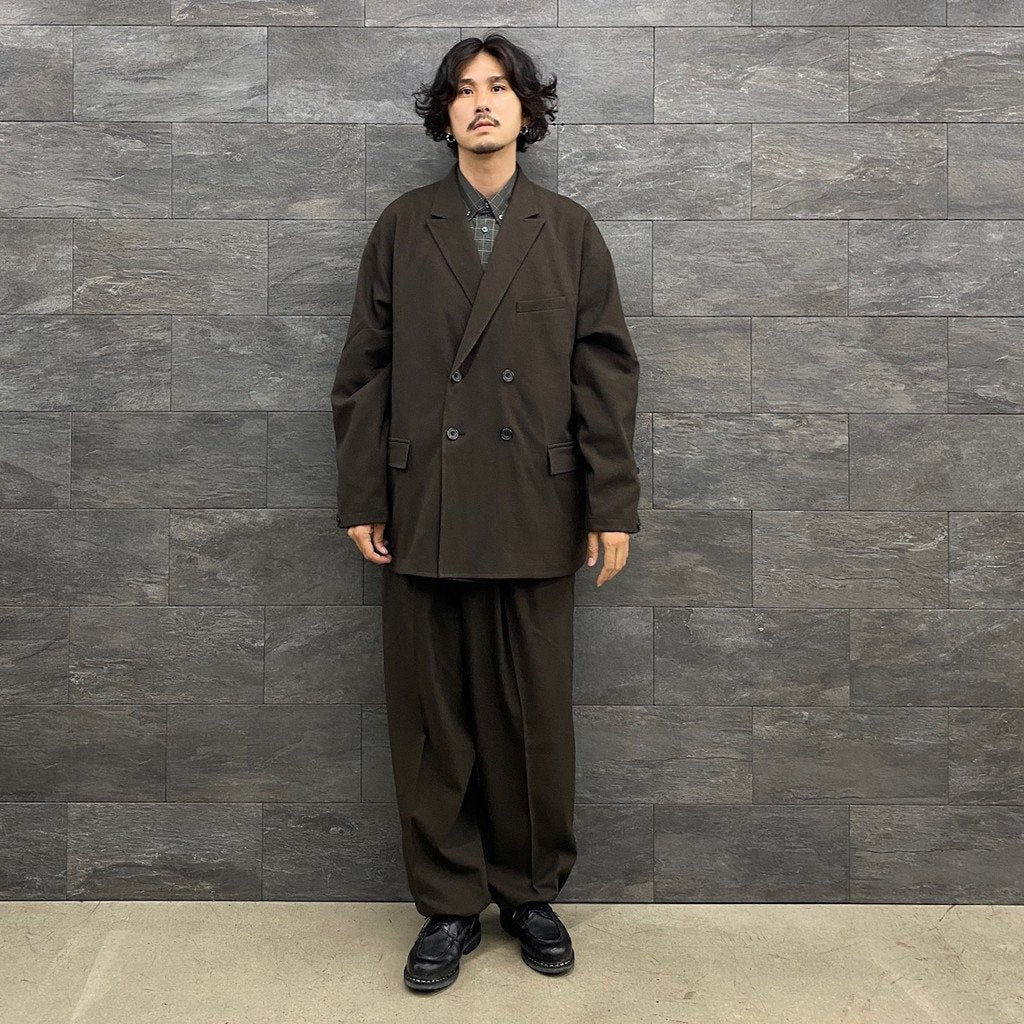 TECH WIDE EASY 2P TROUSERS FLANNEL #BROWN [BP-34022W]