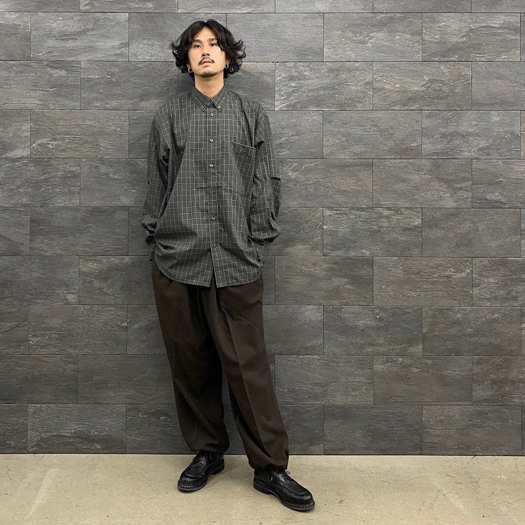 TECH WIDE EASY 2P TROUSERS FLANNEL #BROWN [BP-34022W]