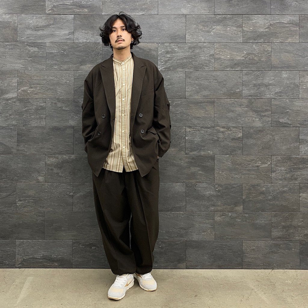 TECH WIDE EASY 2P TROUSERS FLANNEL #BROWN [BP-34022W]