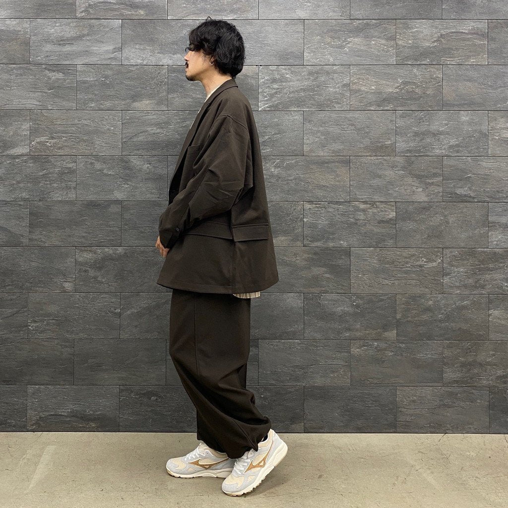 TECH WIDE EASY 2P TROUSERS FLANNEL #BROWN [BP-34022W]