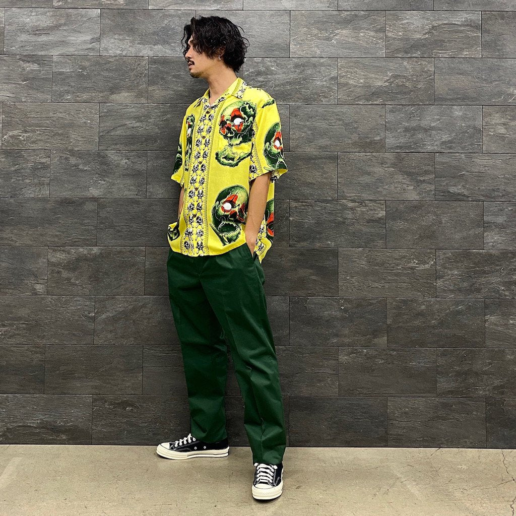 PLEATED TROUSERS #GREEN [22FWE-WMP-TR01]