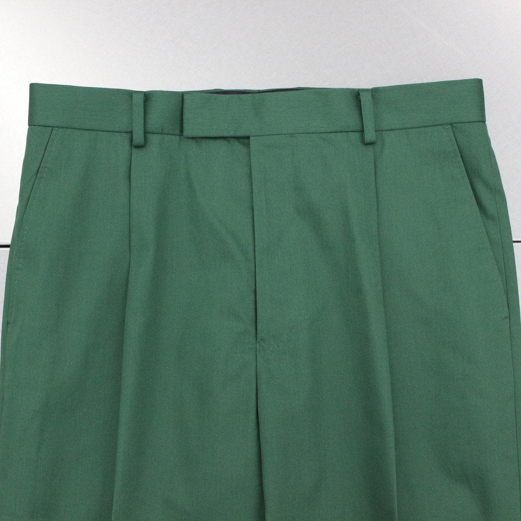 PLEATED TROUSERS #GREEN [22FWE-WMP-TR01]