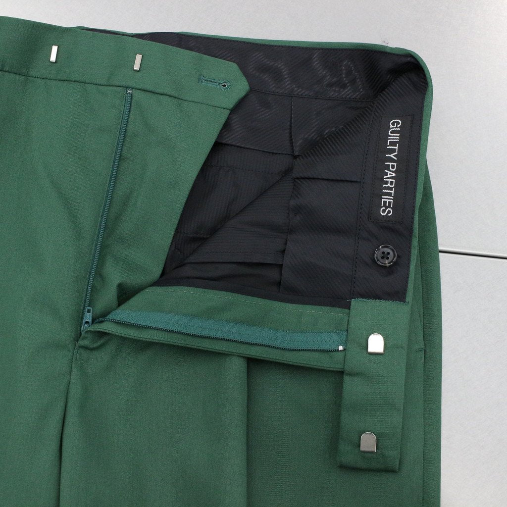 PLEATED TROUSERS #GREEN [22FWE-WMP-TR01]