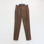 PLEATED TROUSERS #D-BROWN [22FWE-WMP-TR01]
